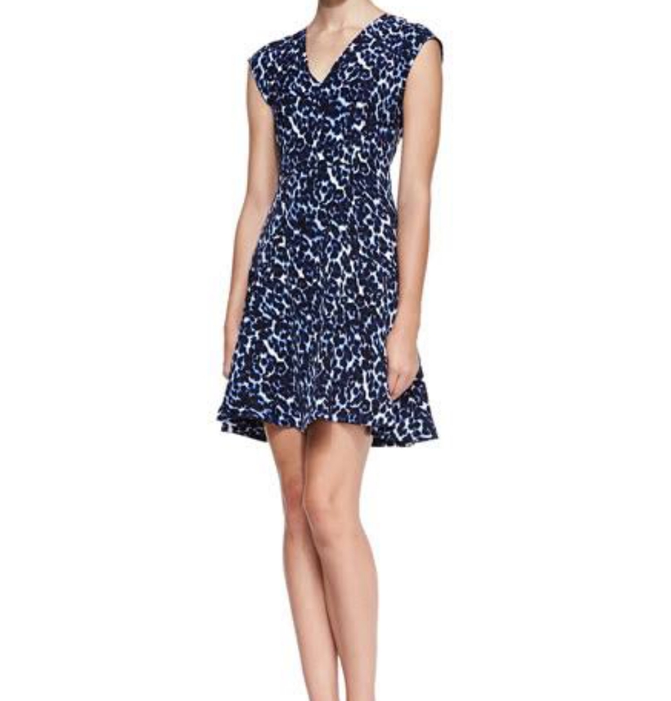 Rebecca Taylor4 Lynx-Print Flared Dress